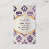 Carte De Visite PixDezines rossellini damask/plum+perle (Dos)