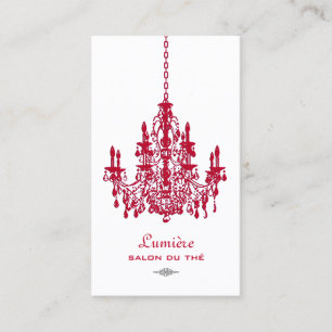 Carte De Visite PixDezines Rouge+Blanc Chandelier/DO-IT-YOURSELF a