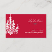 Carte De Visite PixDezines Rouge+Blanc Chandelier/DO-IT-YOURSELF a (Dos)