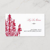Carte De Visite PixDezines Rouge+Blanc Chandelier/do-it-yourself a (Dos)