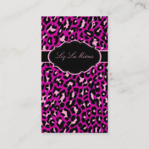 Carte De Visite PixDezines Sassy cheetah print/rose/do-it-yourself