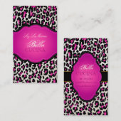 Carte De Visite PixDezines Sassy, papier de guépard/do-it-yourself (Devant / Derrière)