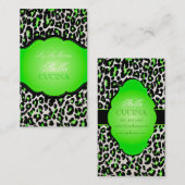 Carte De Visite PixDezines Sassy, papier de guépard/do-it-yourself (Devant / Derrière)