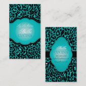 Carte De Visite PixDezines Sassy, papier de guépard/do-it-yourself (Devant / Derrière)