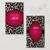 Carte De Visite PixDezines Sassy, papier de guépard/do-it-yourself (Devant / Derrière)