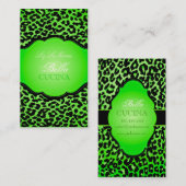 Carte De Visite PixDezines Sassy, papier de guépard/do-it-yourself (Devant / Derrière)