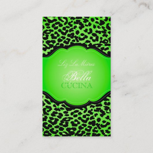 Carte De Visite PixDezines Sassy, papier de guépard/do-it-yourself (Devant)