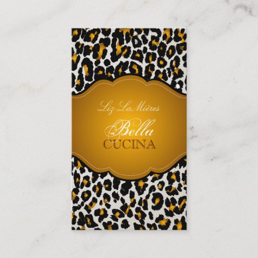 Carte De Visite PixDezines Sassy, papier de guépard/do-it-yourself (Devant)