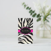 Carte De Visite PixDezines Sassy zebra pattern/DO-IT-YOURSELF colo (Debout devant)