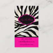 Carte De Visite PixDezines Sassy zebra pattern/DO-IT-YOURSELF colo (Dos)
