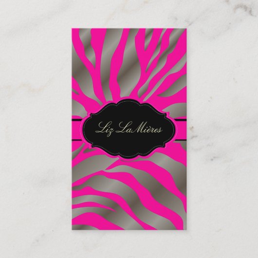 Carte De Visite PixDezines Sassy zebra pattern/do-it-yourself coul (Devant)