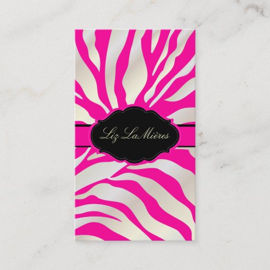 Carte De Visite PixDezines Sassy zebra pattern/do-it-yourself coul (Devant)