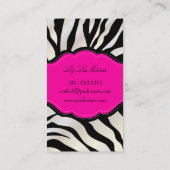 Carte De Visite PixDezines Sassy zebra pattern/do-it-yourself coul (Dos)