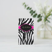 Carte De Visite PixDezines Sassy zebra print/hot rose+black (Debout devant)