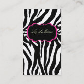Carte De Visite PixDezines Sassy zebra print/rose chaud+noir (Dos)