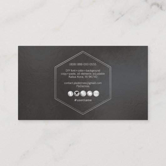 Carte De Visite PixDezines Simple Élégant, brillant do-it-yourself (Dos)