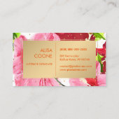 Carte De Visite PixDezines Specs Pink/Red/Hibiscus/Gold (Dos)