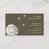 Carte De Visite PixDezines STYLISH MARKETING CONSULTANT/DANDELIONS (Dos)