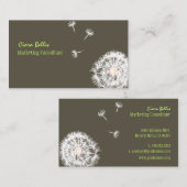 Carte De Visite PixDezines STYLISH MARKETING CONSULTANT/DANDELIONS (Devant / Derrière)