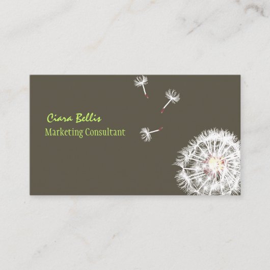 Carte De Visite PixDezines STYLISH MARKETING CONSULTANT/DANDELIONS (Devant)