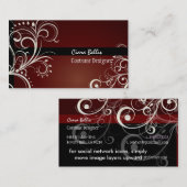 Carte De Visite PixDezines Stylish Pearl Swirls (Devant / Derrière)