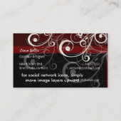 Carte De Visite PixDezines Stylish Pearl Swirls (Dos)