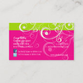 Carte De Visite PixDezines Stylish Pearl Swirls (Dos)