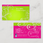 Carte De Visite PixDezines Stylish Pearl Swirls (Devant / Derrière)