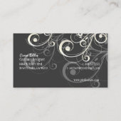 Carte De Visite PixDezines Stylish Pearl Swirls/DO-IT-YOURSELF cou (Dos)