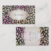 Carte De Visite PixDezines taches de léopard des neiges/arc-en-cie (Devant / Derrière)