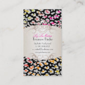 Carte De Visite PixDezines taches de léopard des neiges/arc-en-cie (Dos)