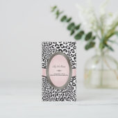 Carte De Visite PixDezines taches de léopard noir, blanc (Debout devant)