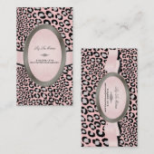 Carte De Visite PixDezines taches de léopard noir, blanc (Devant / Derrière)