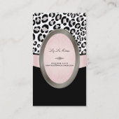 Carte De Visite PixDezines taches Léopard Noir, Rose, Blanc (Dos)