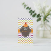 Carte De Visite PixDezines tangelo tourne cupcake+chevron (Debout devant)