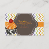 Carte De Visite PixDezines tangelo tourne cupcake+chevron (Dos)
