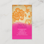 Carte De Visite PixDezines tangerine paisley/do-it-yourself arrièr (Dos)