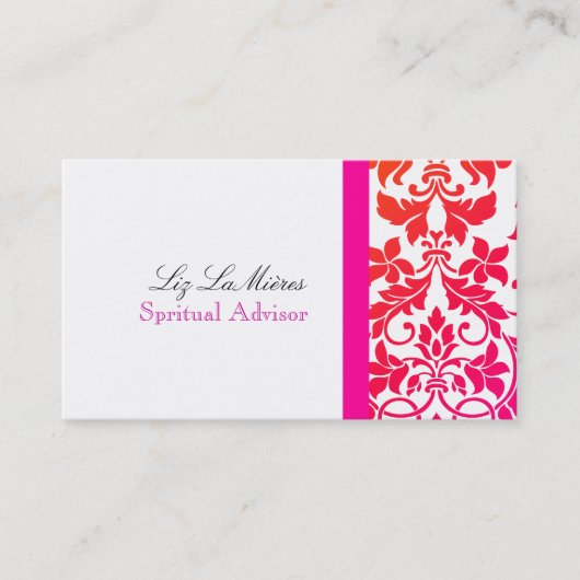 Carte De Visite PixDezines Tanza Damask/do-it-yourself couleurs ! (Devant)