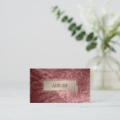 Carte De Visite PixDezines Texture, Faux bronze métallique (Debout devant)