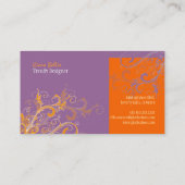 Carte De Visite PixDezines torsades /lilac+tangerine (Dos)