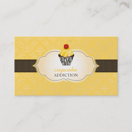 Carte De Visite PixDezines tourbillons de citron vert cupcake+pins (Devant)