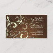 Carte De Visite PixDezines tourbillons de vanille/faux linen (Dos)