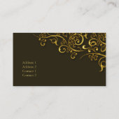 Carte De Visite PixDezines Tourbillons en fer doré/chocolat noir/o (Dos)