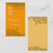 Carte De Visite PixDezines Tourbillons ornementaux, faux or (Devant / Derrière)