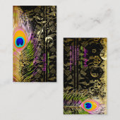 Carte De Visite PixDezines Tourbillons Peacock+filigree (Devant / Derrière)