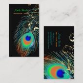 Carte De Visite PixDezines Tourbillons Peacock+filigree/arrière -  (Devant / Derrière)