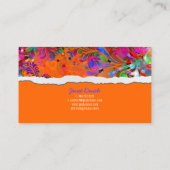 Carte De Visite PixDezines tourbillons rétro/do-it-yourself couleu (Dos)