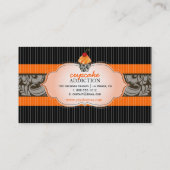 Carte De Visite PixDezines tourbillons tangerines cupcake+pinstrip (Dos)