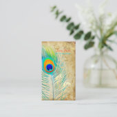 Carte De Visite PixDezines tourbillons vintages paon+filigree (Debout devant)