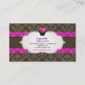 Carte De Visite PixDezines tourneberges fraises cupcake+pinstripes (Dos)